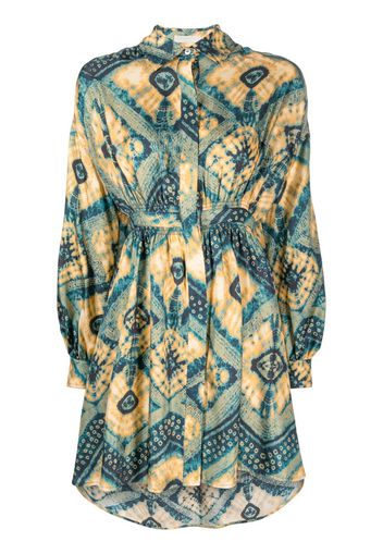 Ulla Johnson T-Shirtkleid mit Rautenmuster - Blau