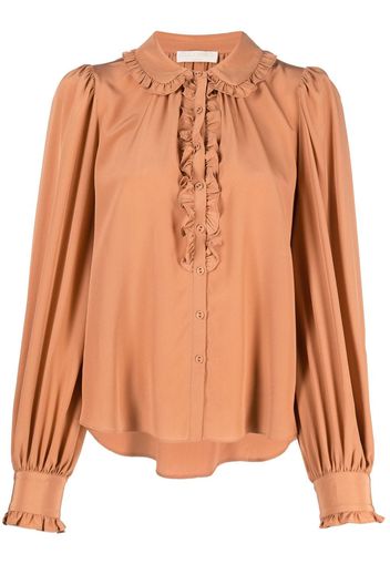 Ulla Johnson Philipa ruffled silk blouse - Orange