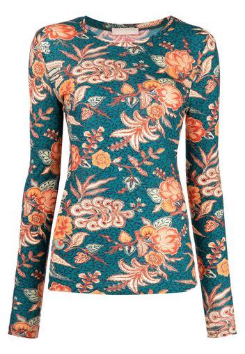 Ulla Johnson Eve floral-print long-sleeves top - Mehrfarbig