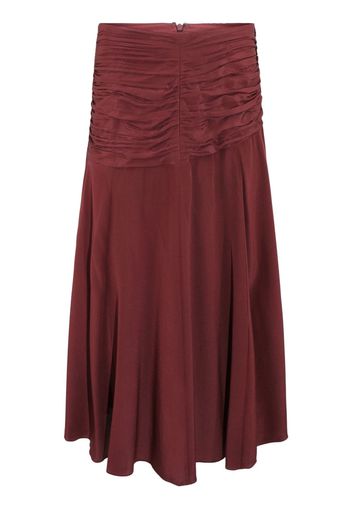 Ulla Johnson Imani ruched midi skirt - Rot