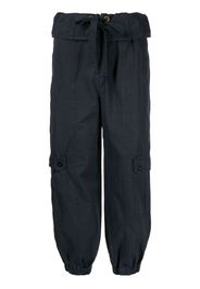 Ulla Johnson drawstring-waist tapered cotton trousers - Blau