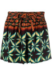 Ulla Johnson Olivinite Shorts mit abstraktem Print - Orange