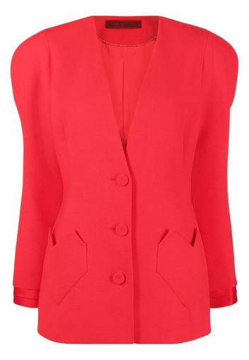 Ulyana Sergeenko puff-sleeve jacket - Rot