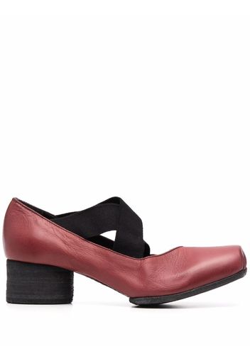 Uma Wang square toe elasticated pumps - Rot