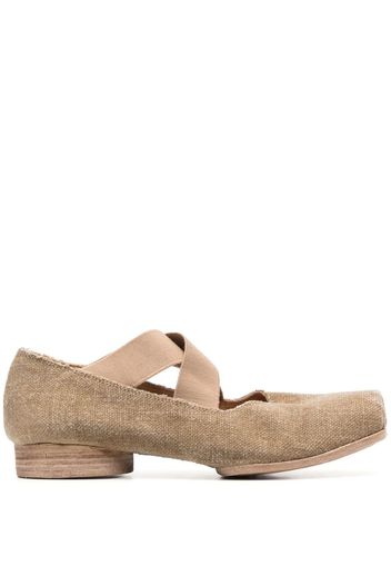 Uma Wang square-toe 20mm ballerina shoes - Nude