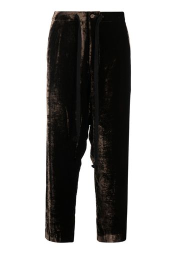 Uma Wang velvet-effect straight-leg trousers - Braun