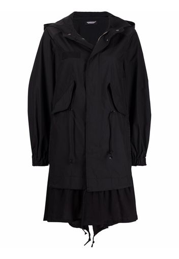 UNDERCOVER Oversized-Parka mit Einsatz - Schwarz