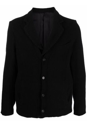 UNDERCOVER single-breasted knitted blazer - Schwarz