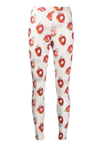 UNDERCOVER Leggings mit Apfel-Print - Grau