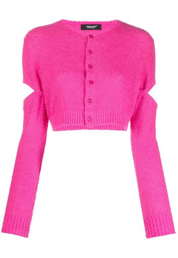 Undercover cut-out detail cropped cardigan - Rosa