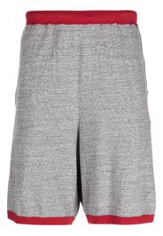 Undercover elasticated-waist cotton track shorts - Grau