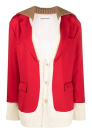 Undercover hybrid single-breasted blazer - Rot