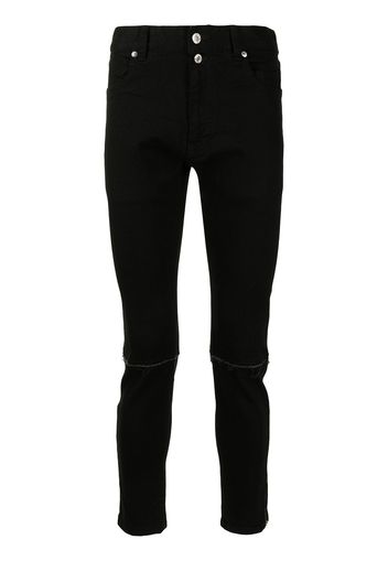 Undercoverism Slim-Fit-Jeans mit Reißverschlüssen - Schwarz