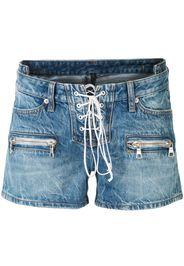 UNRAVEL PROJECT Jeans-Shorts mit Schnürung - Blau