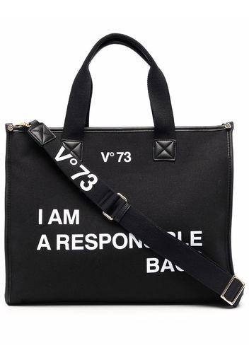 V-73 Responsability tote bag - Schwarz