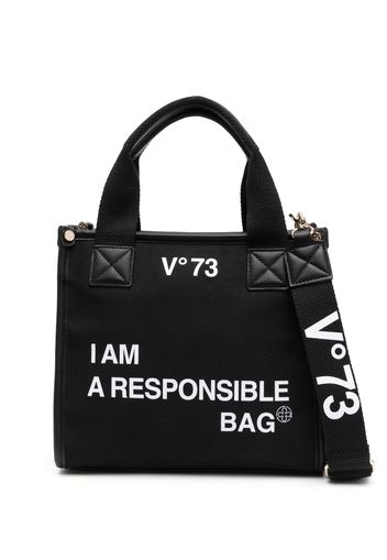 V°73 Responsability tote bag - Schwarz