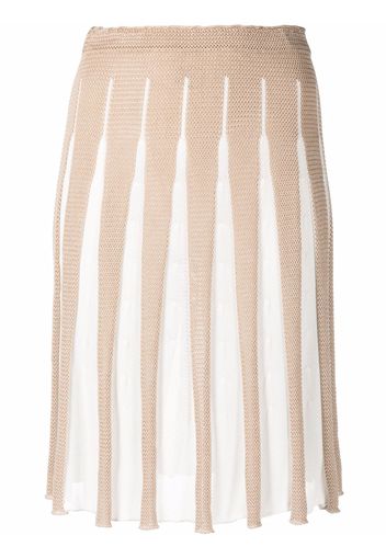 Valentino Pre-Owned 1990s knitted pleated skirt - Nude