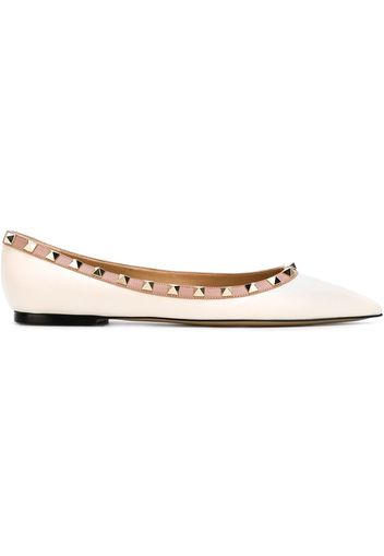 Valentino Garavani 'Rockstud' Ballerinas - Nude