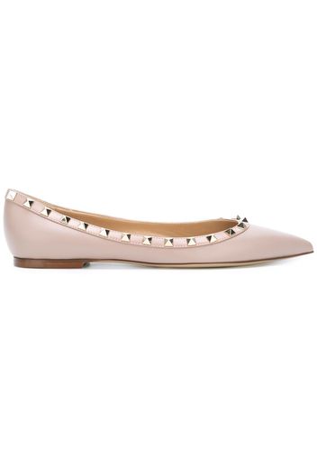 Valentino Garavani 'Rockstud' Ballerinas - Rosa