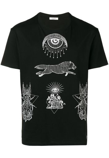 Valentino T-Shirt mit Print - Schwarz