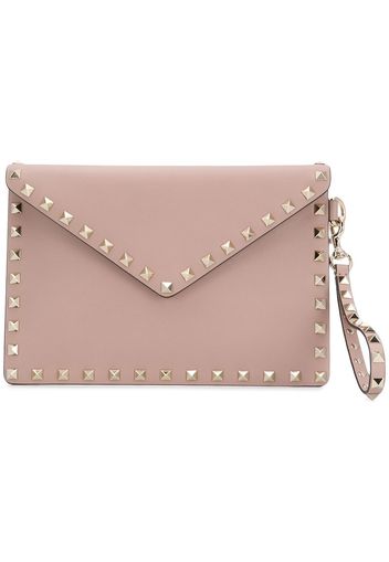 Valentino Garavani Mittelgroße 'Rockstud' Clutch - Nude