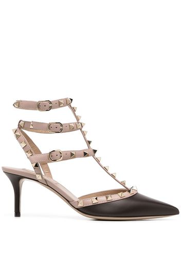 Valentino Garavani 'Rockstud Caged' Pumps - Braun