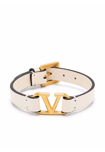 Valentino Garavani VLogo leather bracelet - Weiß