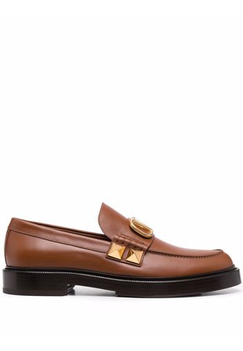 Valentino Garavani VLogo Rockstud loafers - Braun