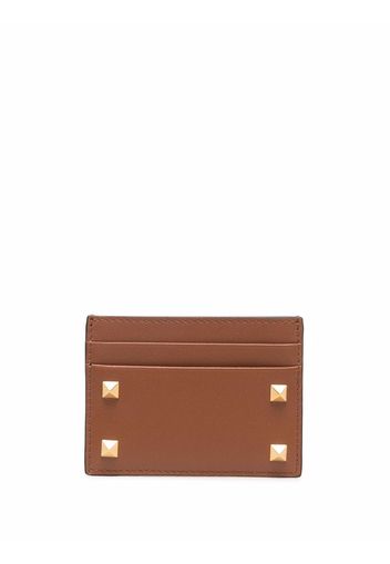 Valentino Garavani Rockstud-embellished cardholder - Braun