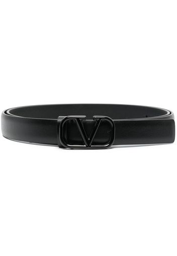 Valentino Garavani VLogo Signature leather belt - Schwarz