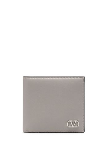 Valentino Garavani VLogo plaque bi-fold wallet - Grau