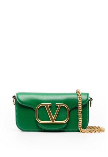 Valentino Garavani Locò leather crossbody bag - Grün