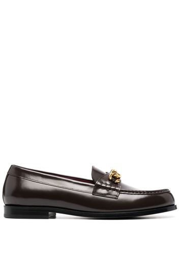 Valentino Garavani VLogo leather loafers - Braun