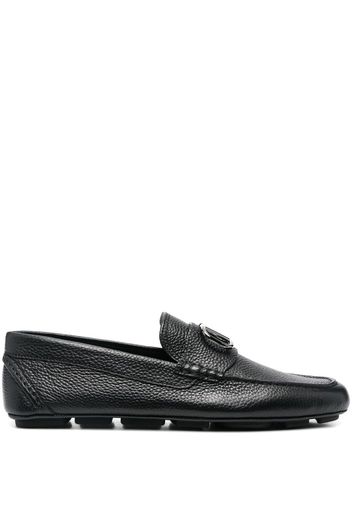 Valentino Garavani VLOGO leather loafers - Schwarz