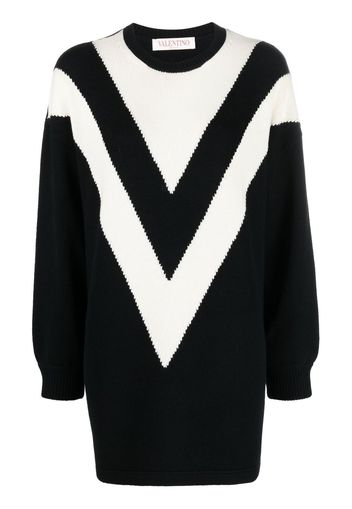 Valentino two-tone virgin-wool jumper - Schwarz