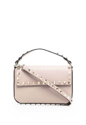 Valentino Garavani stud-detail leather shoulder bag - Nude