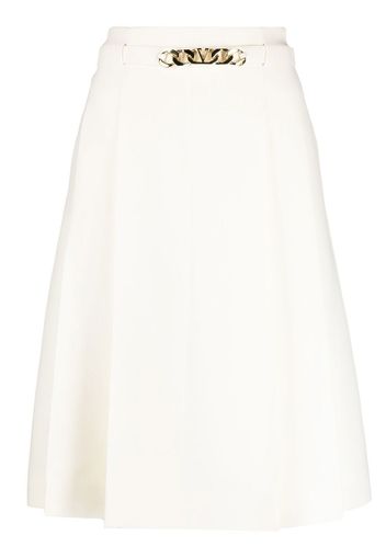 Valentino horsebit-detail high-waisted skirt - Nude