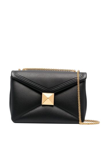 Valentino Garavani Rockstud quilted shoulder bag - Schwarz