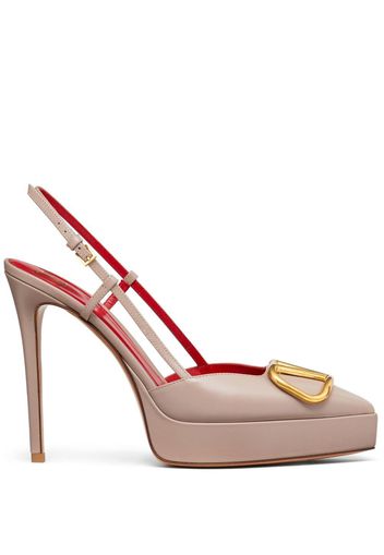 Valentino Garavani VLOGO Signature Slingback-Pumps - Nude