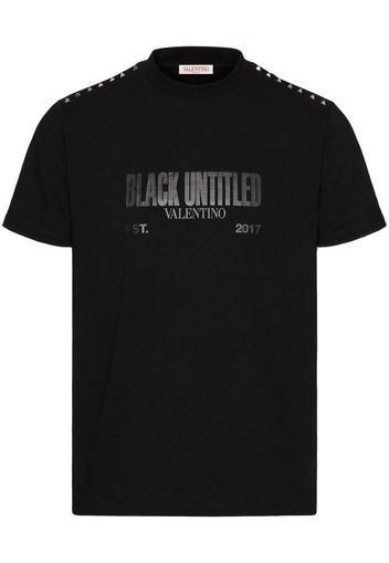 Valentino T-Shirt mit Rockstud-Nieten - Schwarz