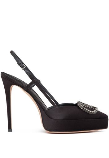 Valentino Garavani VLOGO Signature Slingback-Pumps - Schwarz