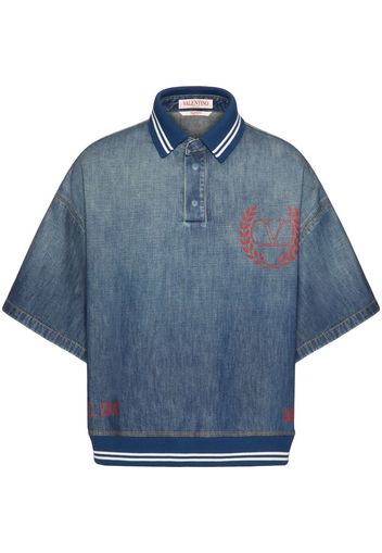 Valentino Jeans-Poloshirt mit VLOGO Signature - Blau