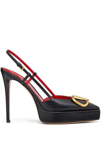 Valentino Garavani VLOGO Signature Slingback-Pumps - Schwarz