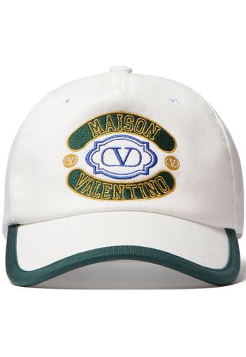 Valentino Baseballkappe mit Logo-Stickerei - Weiß