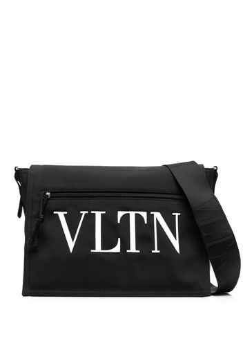 Valentino Garavani logo-print shoulder bag - Schwarz