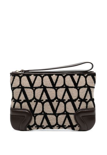 Valentino Garavani Toile Iconographe jacquard pouch - Nude