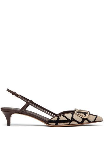 Valentino Garavani Slingback-Pumps mit Logo - Nude