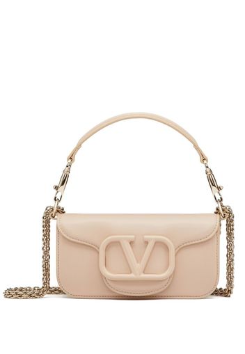 Valentino Garavani Schultertasche mit Logo-Schild - Nude