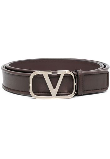 Valentino Garavani VLogo Signature leather belt - Braun