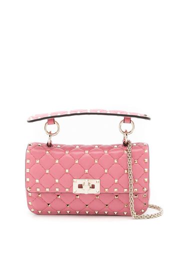 Valentino Garavani Rockstud leather shoulder bag - Rosa